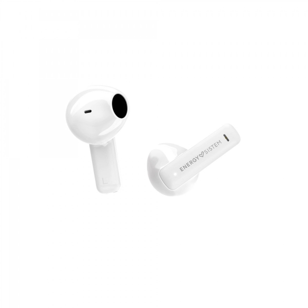 Écouteurs True Wireless Energy Sistem - Bluetooth 5.4 - Autonomie 20h - Basses profondes - Matériaux recyclés - Assistant vocal intégré - Couleur Blanc