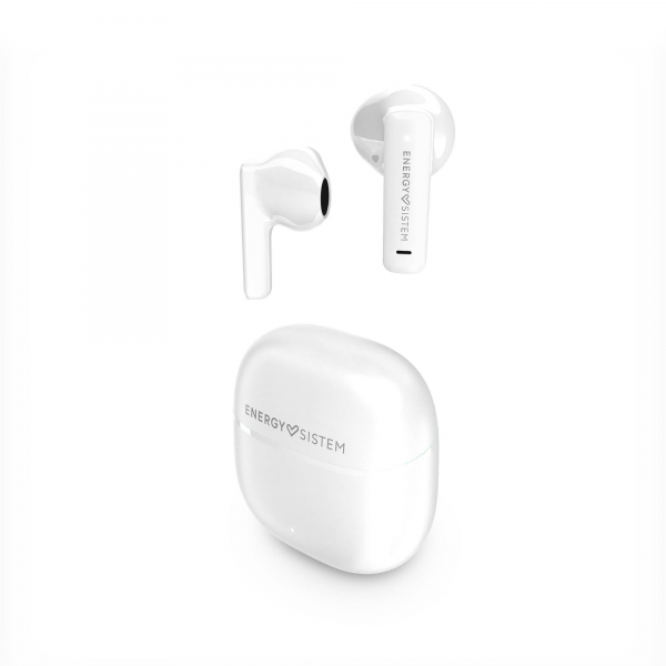 Écouteurs True Wireless Energy Sistem - Bluetooth 5.4 - Autonomie 20h - Basses profondes - Matériaux recyclés - Assistant vocal intégré - Couleur Blanc