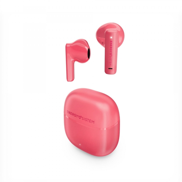 Écouteurs True Wireless Energy Sistem - Bluetooth 5.4 - Autonomie 20h - Basses profondes - Matériaux recyclés - Assistant vocal intégré - Couleur rouge