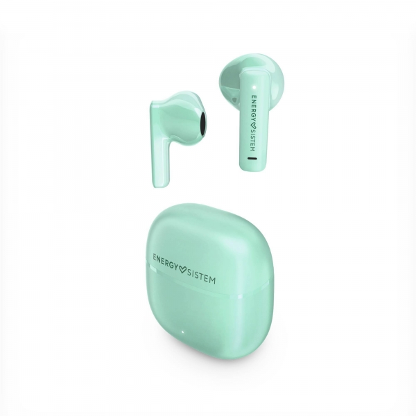 Écouteurs True Wireless Energy Sistem - Bluetooth 5.4 - Basses profondes - Autonomie 20h - Matériaux recyclés - Assistant vocal intégré - Coloris vert