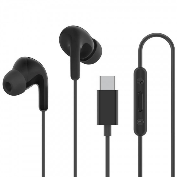 Écouteurs Xiaomi Mi Dual Driver Casque USB-C - Microphone intégré - Résistance IPX4 - Contrôle par câble - Couleur Noir