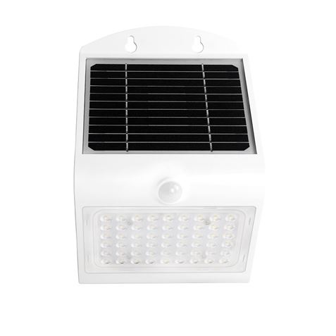 Elbat Applique LED Solaire - 4W - 500lm - Double Eclairage - Couleur Blanc