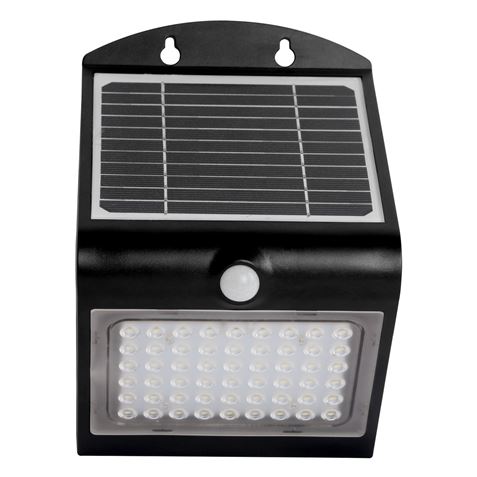 Elbat Applique Led Solaire Double Eclairage 4W - 500LM - Lumière Froide 6000K - Qualité Lumineuse 3000K - Détecteur de Mouvement