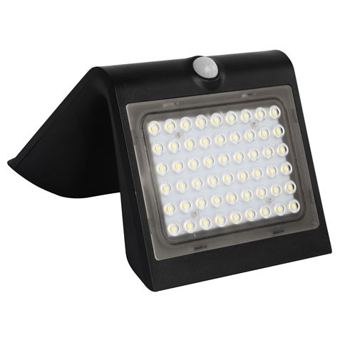 Elbat Applique Led Solaire Double Eclairage 4W - 500LM - Lumière Froide 6000K - Qualité Lumineuse 3000K - Détecteur de Mouvement