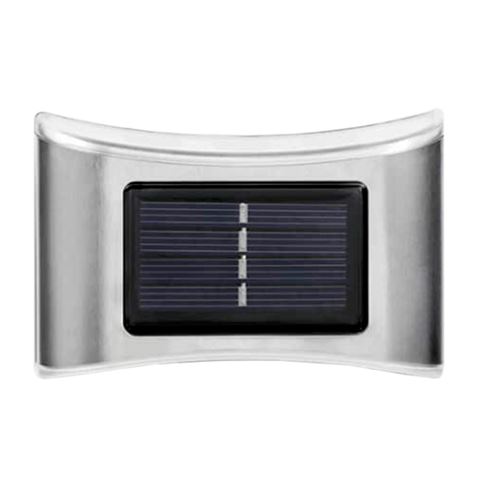 Elbat Applique Solaire LED 150lm - Panneau Solaire Intégré 2V, 120mAh - Batterie 1.2V, 600mAh - Boîtier Inox