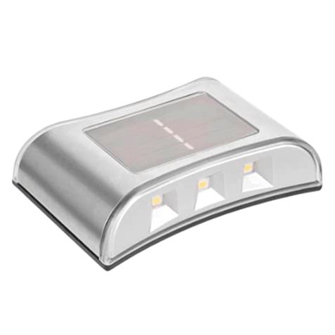 Elbat Applique Solaire LED 150lm - Panneau Solaire Intégré 2V, 120mAh - Batterie 1.2V, 600mAh - Boîtier Inox