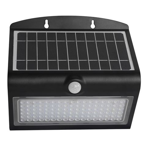 Elbat Applique Solaire Led Double Eclairage 8W - 850LM - Lumière Froide 6000K - Qualité Lumineuse 3000K - Détecteur de Mouvement