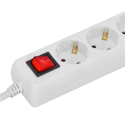 Elbat Base Multiple 3 Prises avec Interrupteur + USB + Type C - Blanc