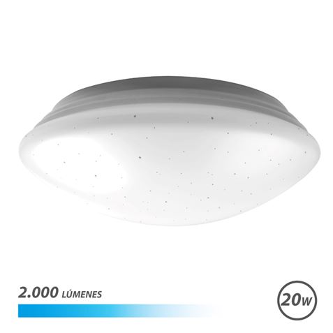 Elbat Série Saturno Plafonnier Rond LED 20W 2000lm - Lumière Froide 6500K - Diamètre 28cm