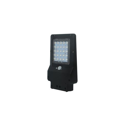 Elbat Solaire Led Spot 4W - 400LM - Lumière Froide 6000K - Détecteur de Mouvement - Panneau Solaire 2.3W - Pour Mur ou Poteau