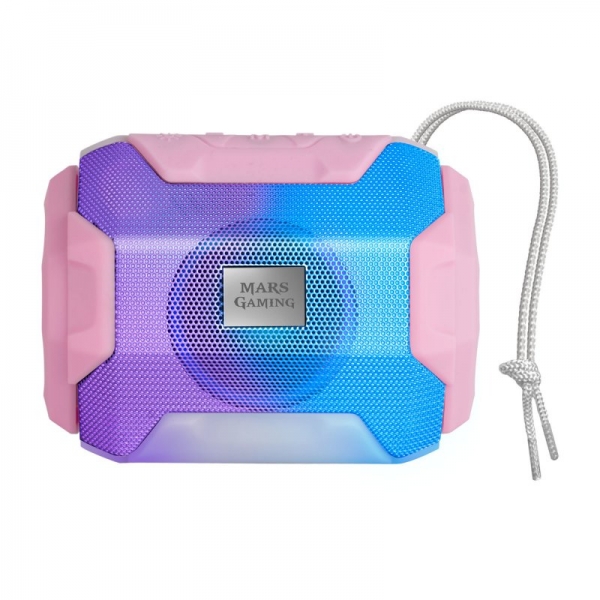 Enceinte portable Mars Gaming - Son choquant 10W - Ultra-BASS - Bluetooth 5.0 - 8 heures d'autonomie - USB et MicroSD - Couleur rose