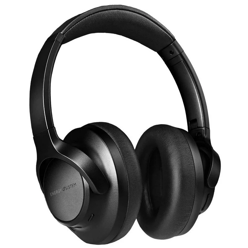 Energy Sistem Silent ANC Casque avec Microphone Bluetooth 5.3 - Arceau Ajustable - Autonomie jusqu'à 100h - Lecture et Contrôle du Volume - Couleur Noir