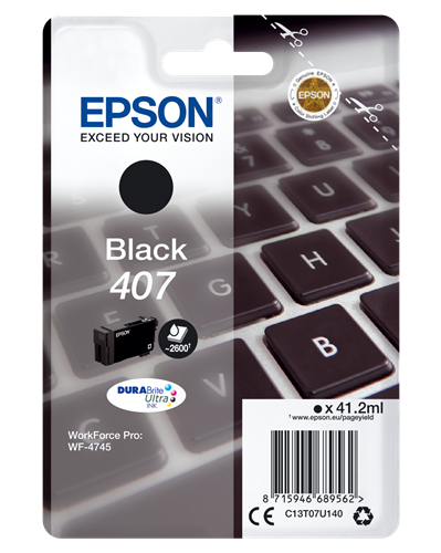✓ Epson cartouche encre 407 noir couleur Noir en stock - 123CONSOMMABLES
