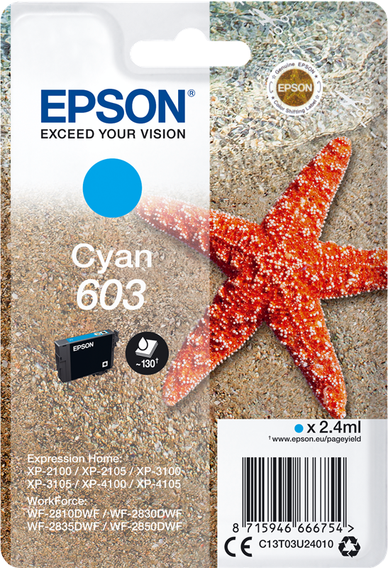✓ Epson cartouche encre 603 cyan couleur cyan en stock