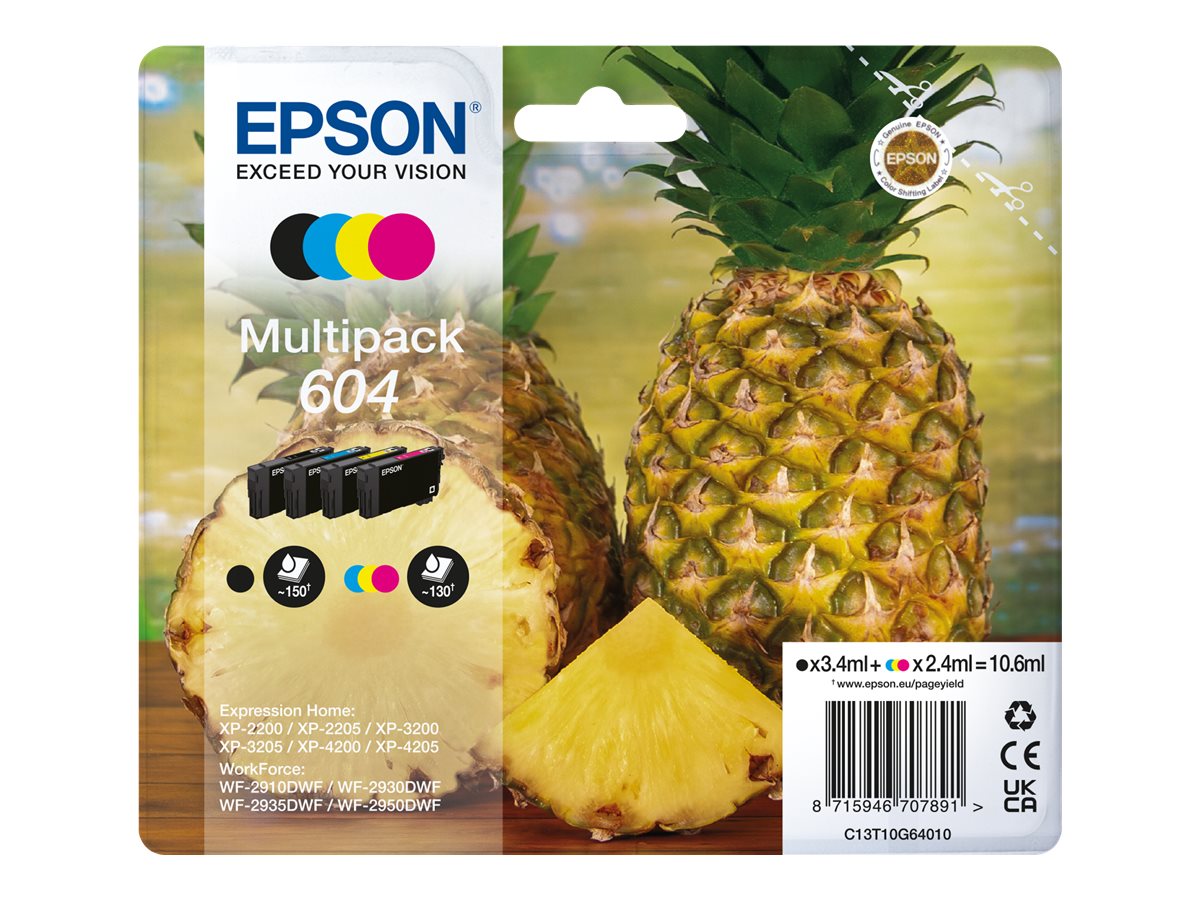 Epson 603 Etoile de mer - pack de 4 - noir, cyan, magenta, jaune - cartouche  d'encre originale