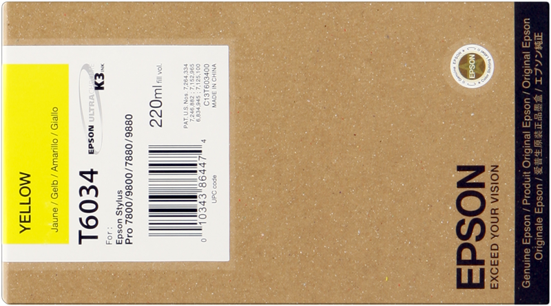 Epson cartouche encre T6034 (C13T603400) jaune