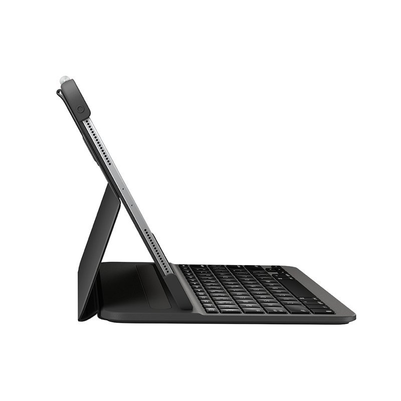 Étui Logitech Slim Folio Pro avec clavier Bluetooth rétroéclairé pour iPad Pro 1ère et 2ème génération 11" - Marche/arrêt automatique - Saisie confortable - Fermeture magnétique - Couleur grise