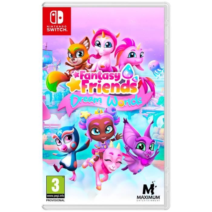 Fantasy Friends Dream Worlds + Cahier de Coloriage - Jeu Nintendo Switch