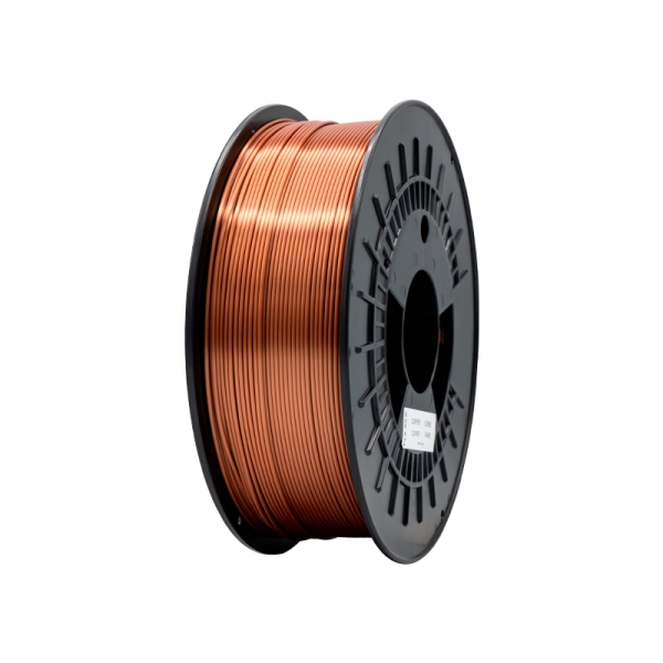 Filament 3D PLA SOIE - Diamètre 1,75 mm - Bobine 1kg - Couleur Cuivre