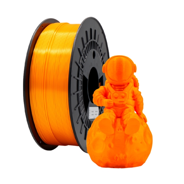 Filament 3D PLA SOIE - Diamètre 1,75 mm - Bobine 1kg - Couleur Orange