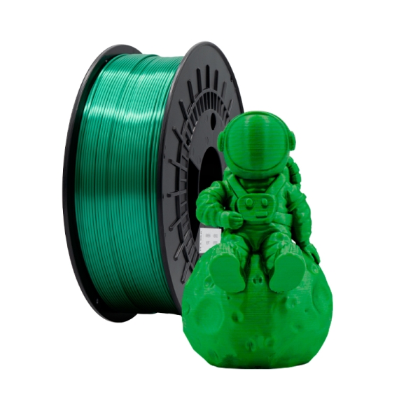 Filament 3D PLA SOIE - Diamètre 1,75 mm - Bobine 1kg - Couleur Vert