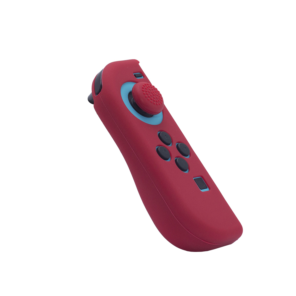 FR-TEC Coque de protection en silicone Joycon Skin + Grip gauche - Grip pour une meilleure adhérence et précision - Protection contre les rayures - Améliorez et personnalisez votre expérience de jeu - Couleur rouge