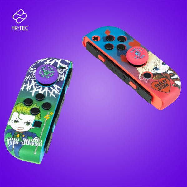 FR-TEC Pack Joker & Harley Quinn pour manette Nintendo Switch avec coque rigide + poignées - Améliore la prise en main et la sensation tactile