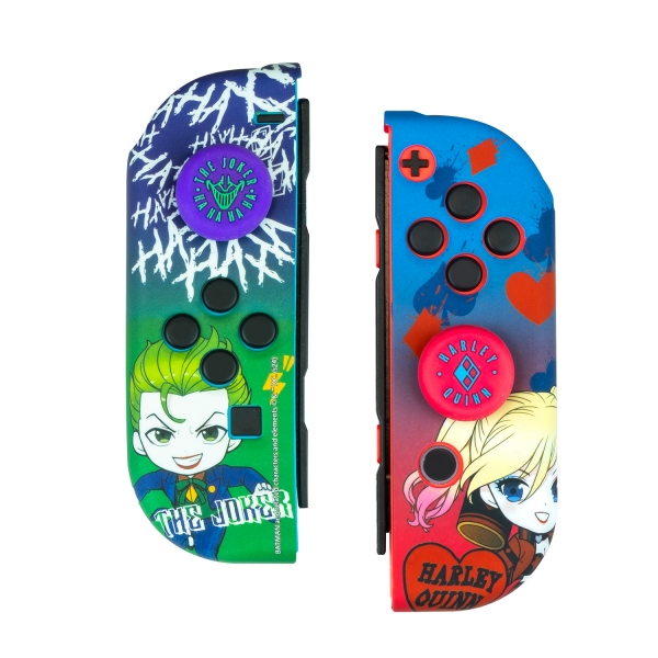 FR-TEC Pack Joker & Harley Quinn pour manette Nintendo Switch avec coque rigide + poignées - Améliore la prise en main et la sensation tactile