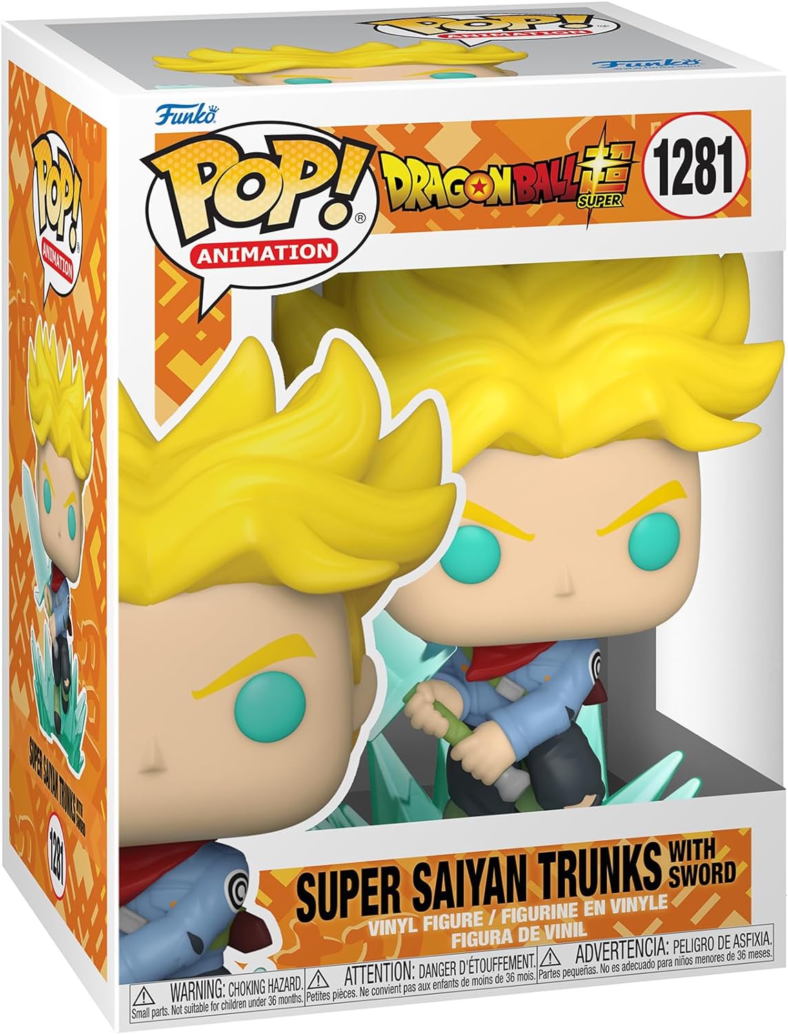 Funko Pop Animation Dragon Ball Super Saiyan Trunks avec Épée - Figurine Vinyle - Hauteur 9,5 cm env.