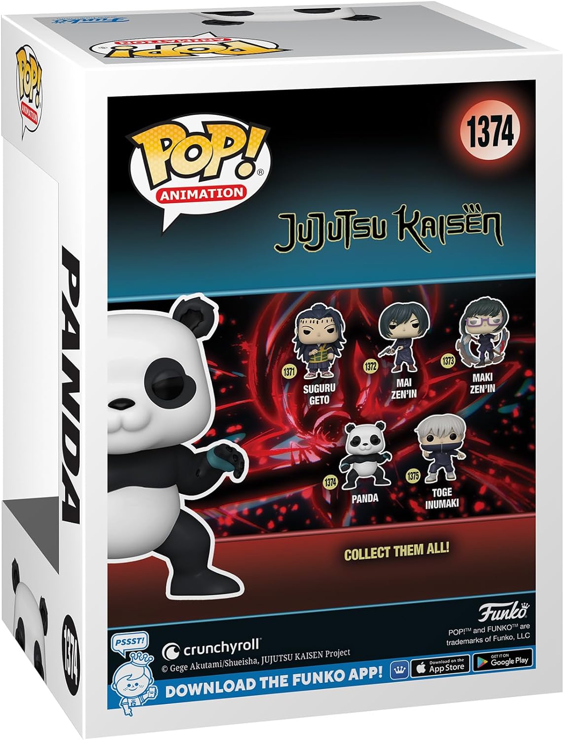 Funko Pop Animation Jujutsu Kaisen Panda - Figurine Vinyle - Hauteur 9,5cm env.