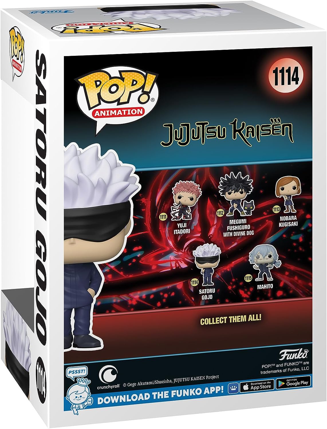 Funko Pop Animation Jujutsu Kaisen Satoru Gojo - Figurine Vinyle - Hauteur 9,5cm env.