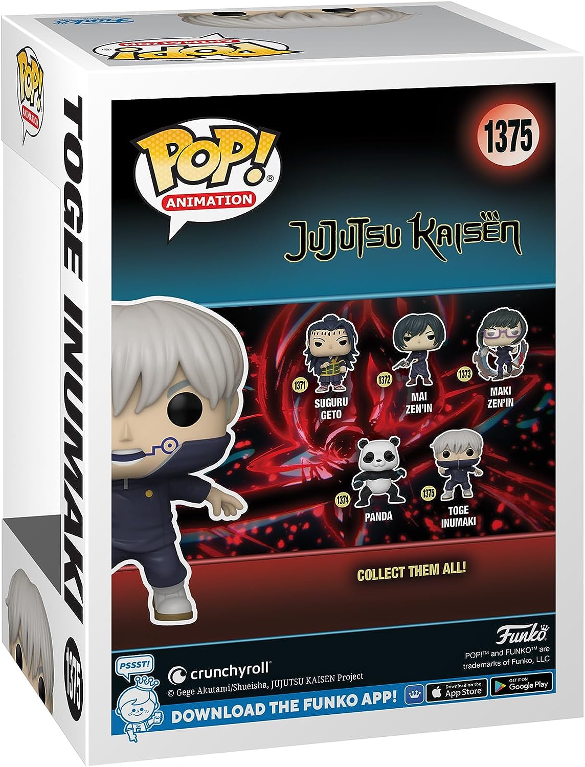 Funko Pop Animation Jujutsu Kaisen Toge Inumaki avec Option Chase - Figurine Vinyle - Hauteur 9,5 cm env.