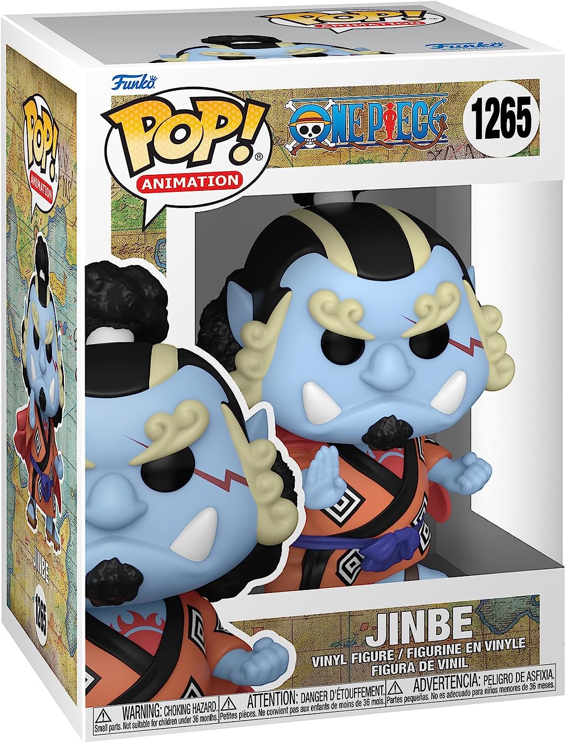 Funko Pop Animation One Piece Jinbe avec Option Chase - Figurine Vinyle - Hauteur 12,2 cm env.