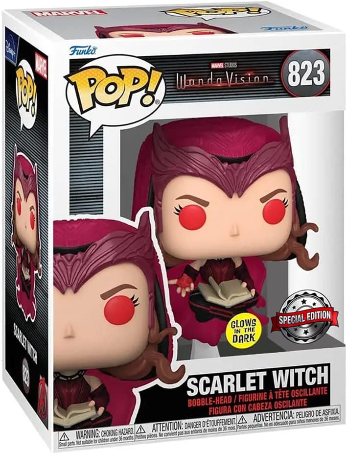 Funko Pop Marvel WandaVision Scarlet Witch Ed. Glows in the Dark - Figurine Vinyle - Hauteur 9cm env.