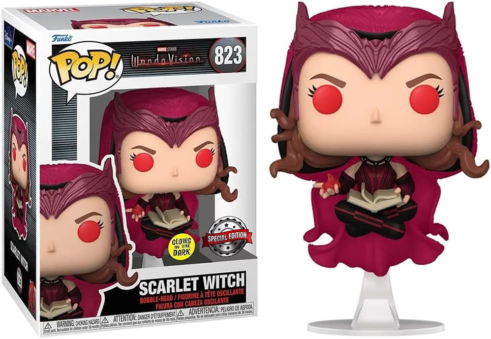 Funko Pop Marvel WandaVision Scarlet Witch Ed. Glows in the Dark - Figurine Vinyle - Hauteur 9cm env.