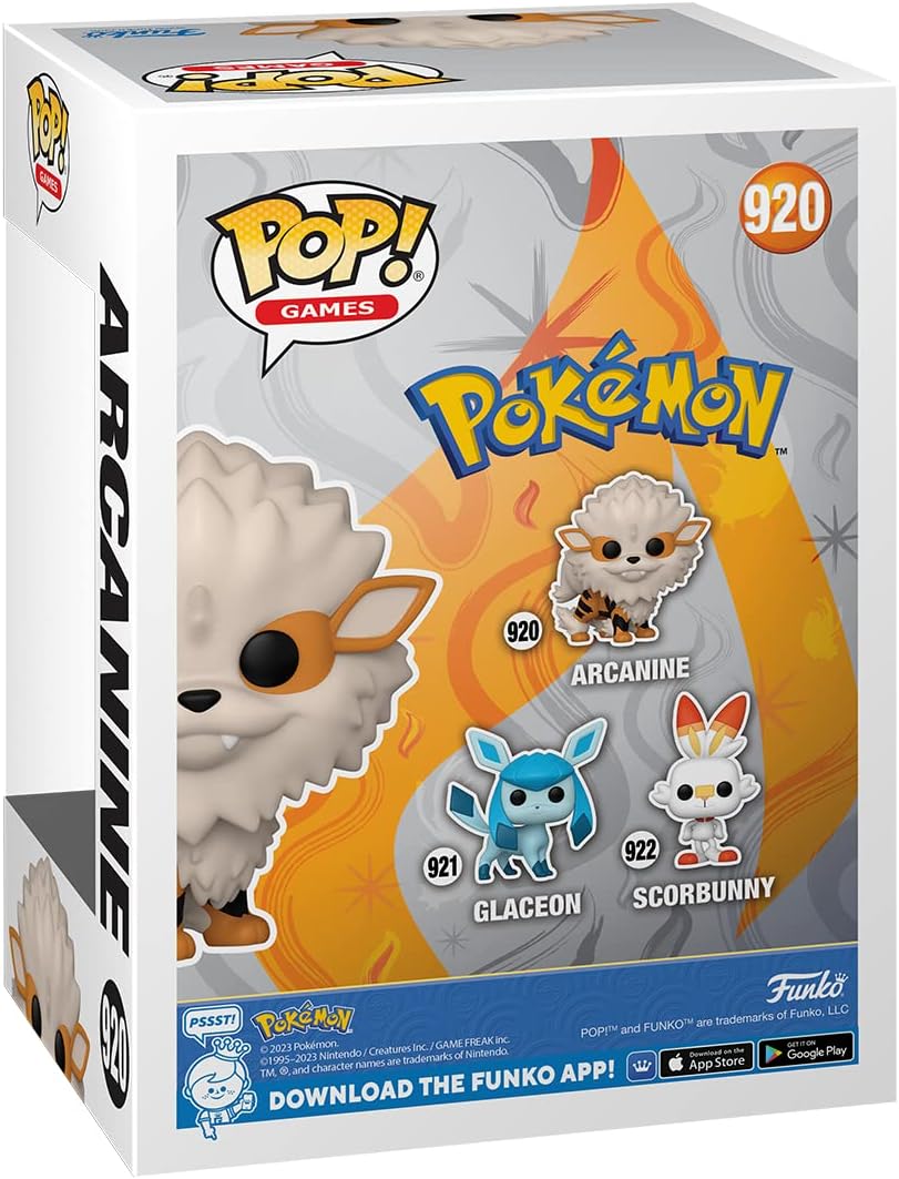 Funko Pop Pokémon Arcanine - Figurine Vinyle - Hauteur 9,5cm env.