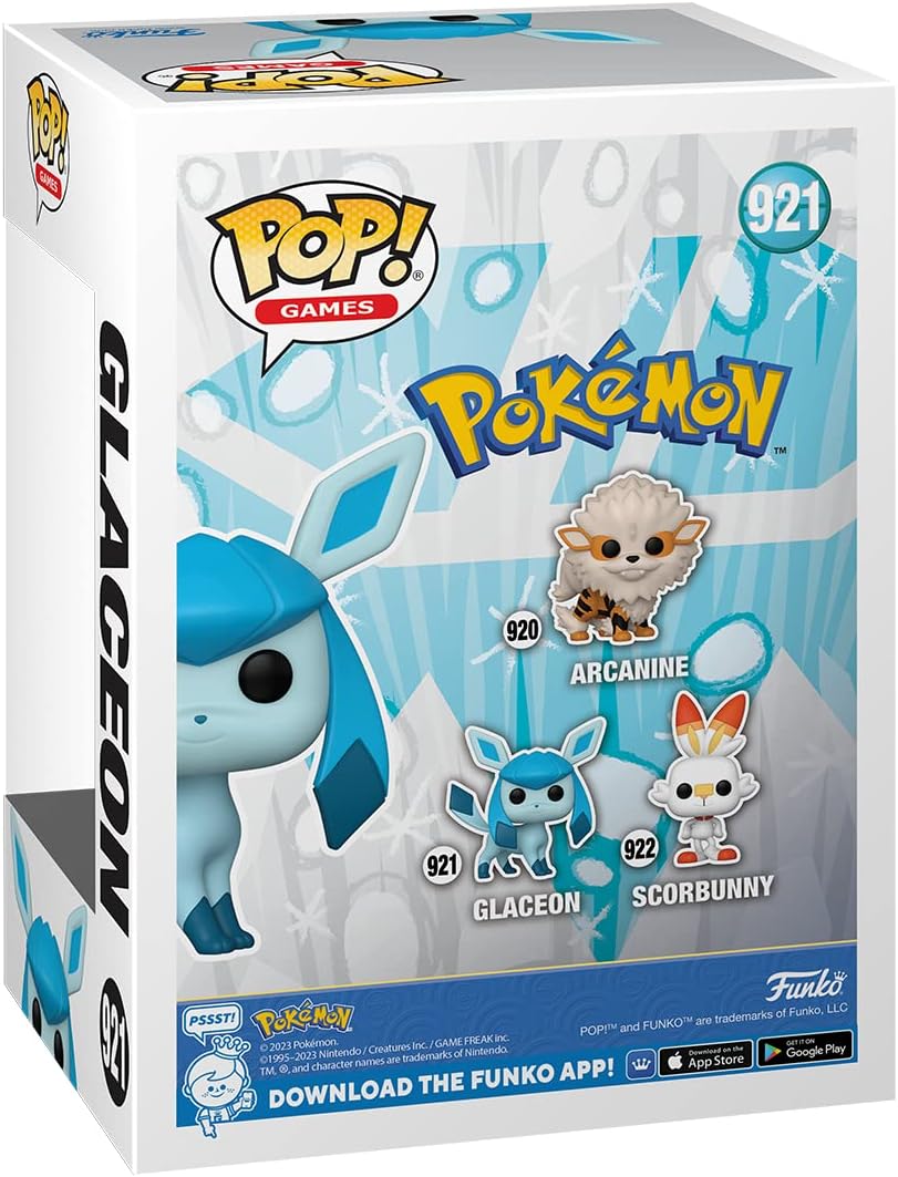 Funko Pop Pokémon Glaceon - Figurine Vinyle - Hauteur 9,5cm env.