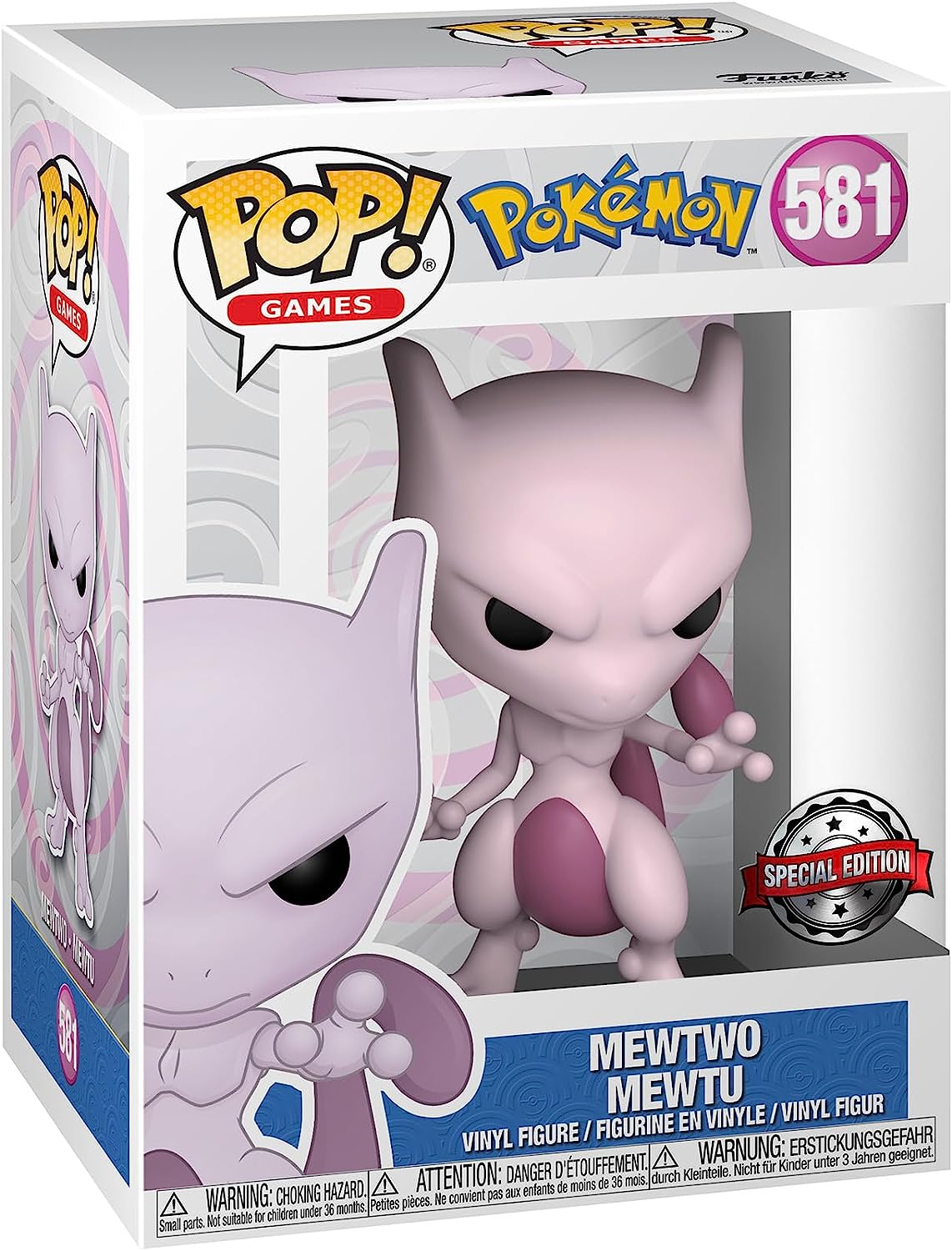 Funko Pop Pokémon Mewtwo - Figurine Vinyle - Hauteur 9,5cm env.