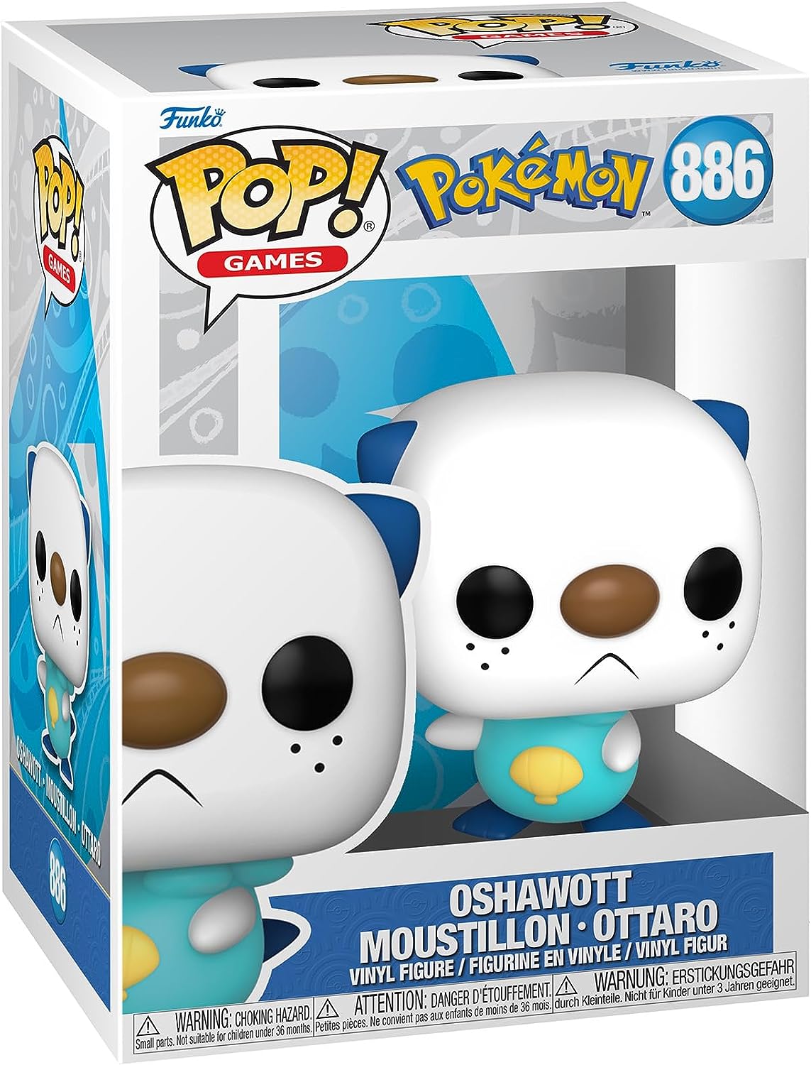 Funko Pop Pokémon Oshawott - Figurine Vinyle - Hauteur 9,5cm env.