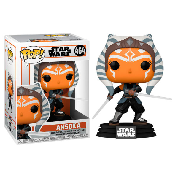 Funko Pop Star Wars Le Mandalorien Ahsoka avec Sabres - Figurine Vinyle - Hauteur 9cm env.