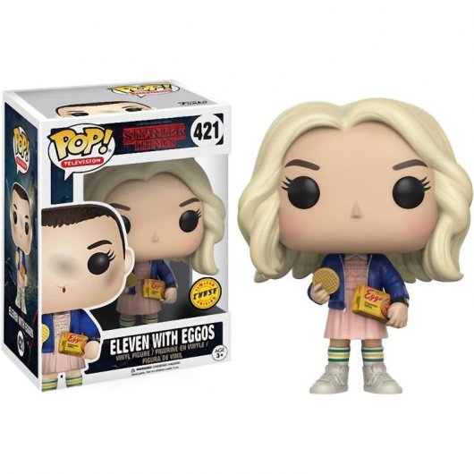 Funko Pop Television Stranger Things Eleven avec Eggos avec Option Chase - Figurine Vinyle - Hauteur 9,5 cm env.