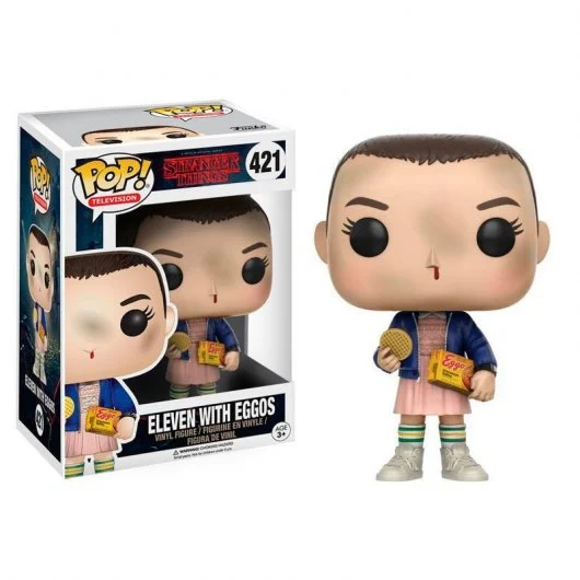 Funko Pop Television Stranger Things Eleven avec Eggos avec Option Chase - Figurine Vinyle - Hauteur 9,5 cm env.