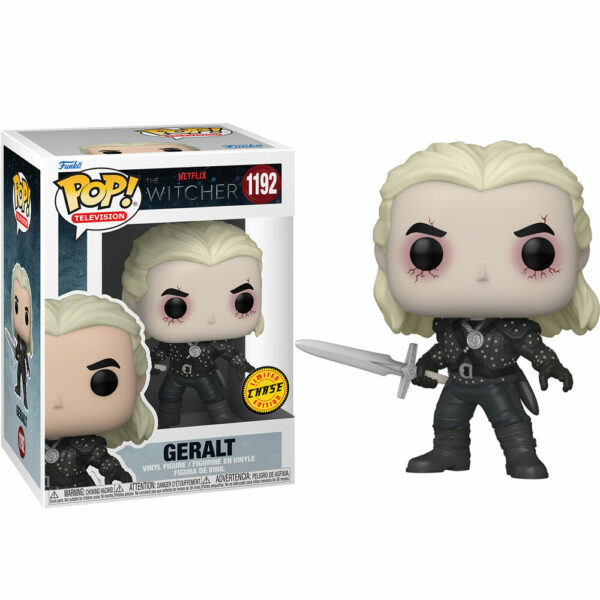 Funko Pop Television The Witcher Geralt de Riv avec Option Chase - Figurine Vinyle - Hauteur 9cm env.