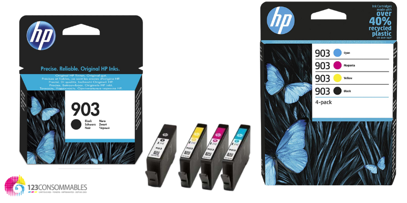 Cartouches d'encre originales HP 903 Pack (HP903) 4 Couleurs