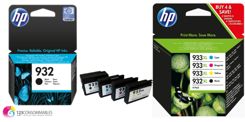 Imprimantes compatibles avec Cartouche Jet d'encre HP 932 / HP 933