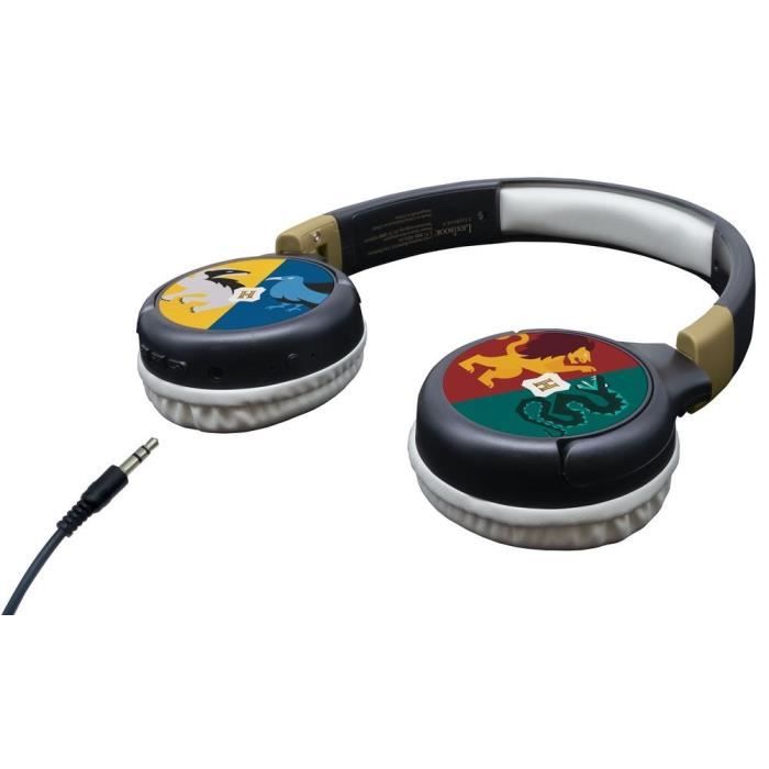 HARRY POTTER - Casque 2 en 1 Bluetooth - Filaire confortable et pliable pour enfants avec limitation de son - LEXIBOOK