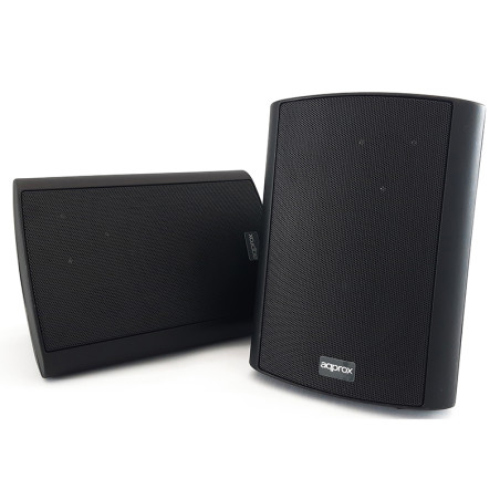 Haut-parleurs amplifiés environ 60 W RMS Bluetooth - RCA, Jack 3,5 mm, 5 broches - Supports muraux inclus - Couleur noire