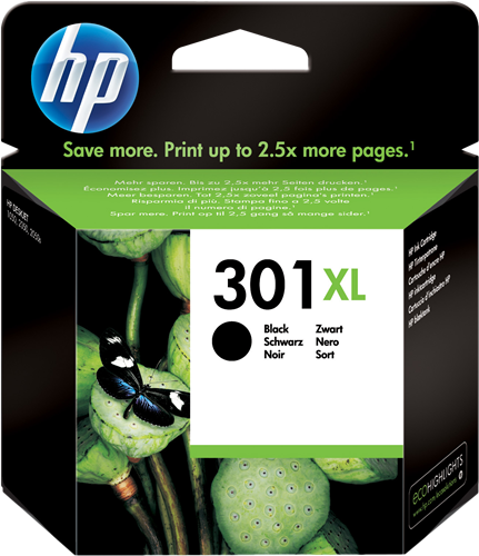 2 Cartouches d'encre compatibles HP 301 XL - CH563EE- HP301- Noir XL
