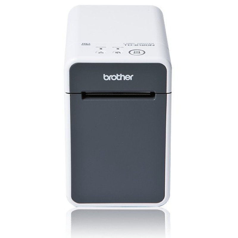 Imprimante d'étiquettes thermique Brother TD2125N USB, LAN - Résolution 203 dpi - Vitesse 152,4 mm - Couleur Blanc/Gris