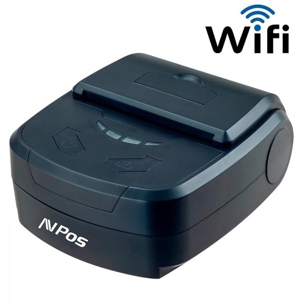 Imprimante thermique portable AVPos AVP-MP800R-Wf - Robuste - 80 mm - Vitesse 70 mm/s - Étui de protection - Wifi et USB - Couleur Noir